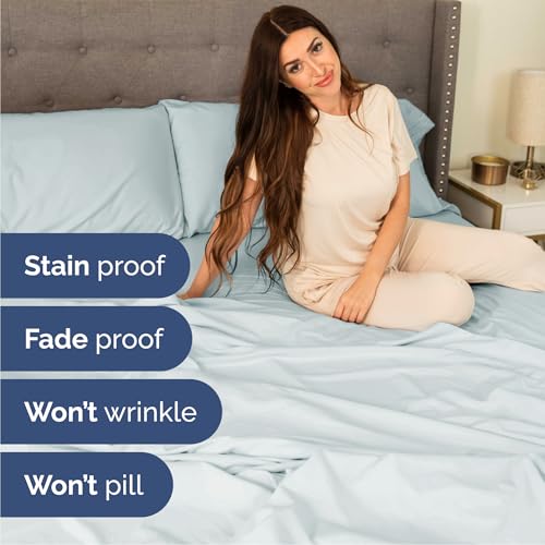 Cal King Size 4 Piece Sheet Set (23 - Ice Blue / California King)