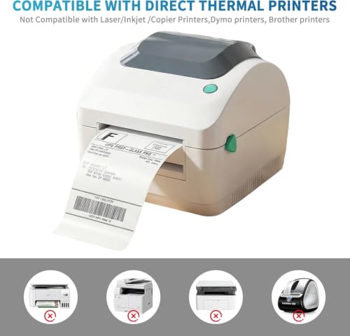 4x6 Blank Direct Thermal Shipping Labels for Zebra 2844 Zp (20000 Count)