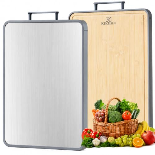 Titanium Cutting Board Double Sided Bamboo Cutting Board for Kitchen Double Sided Food Grade
