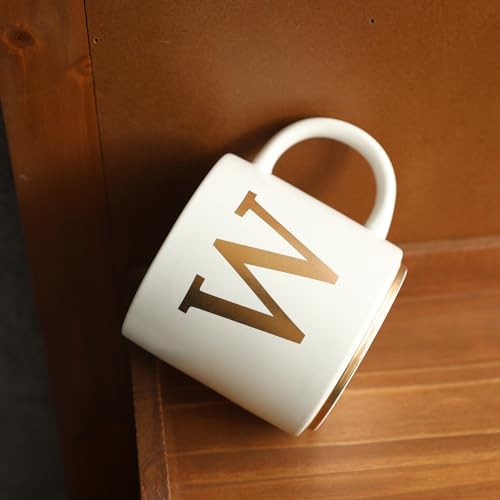Monogram Ceramic Mugs (gold-W)