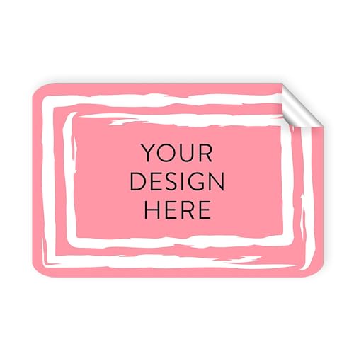 Custom Vinyl Stickers Your Image (Pink / 5x3)