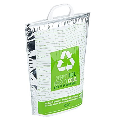 Green And Silver Plastic Thermal Bag (11.75")