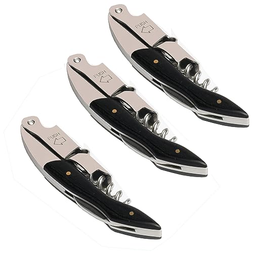 Professional Waiter Corkscrew Wine Key for Bartenders Set of 3 (3 Count)