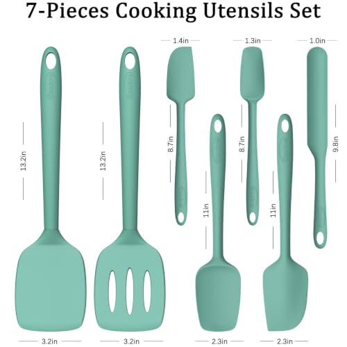Silicone Spatula Set of 7 (PureAquagreen)