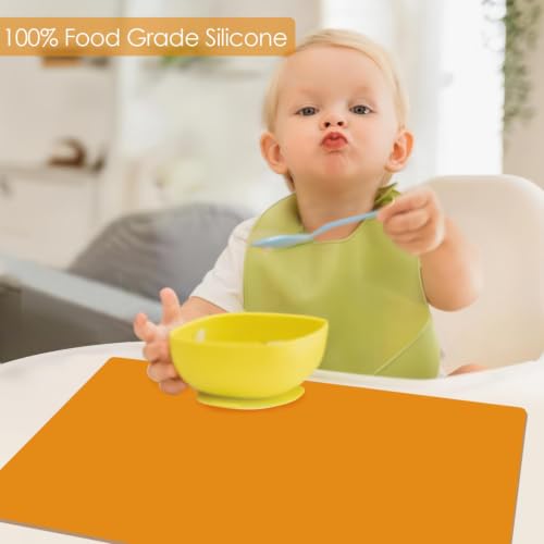 Extra Large Silicone Mats for Kitchen Counter (06-orange / 27.6"L x 16"W)