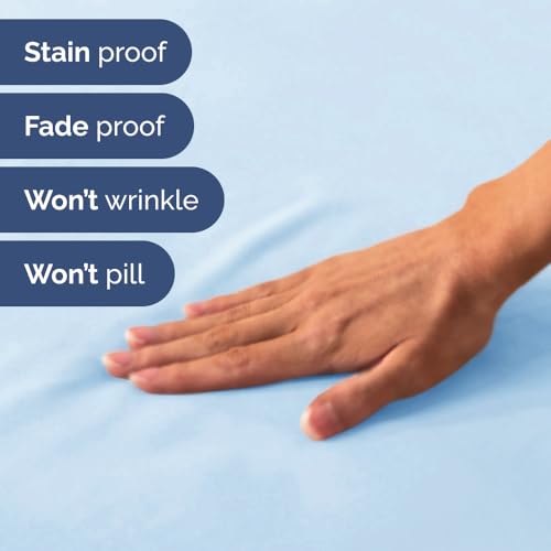 Short Queen Size 4 Piece Bed Sheet Set (21 - Baby Blue / Short Queen)