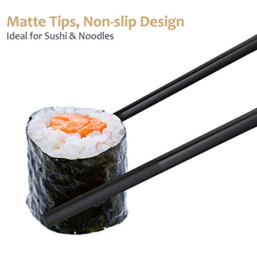 10 Pairs Fiberglass Chopsticks (Gold-10 Pairs)