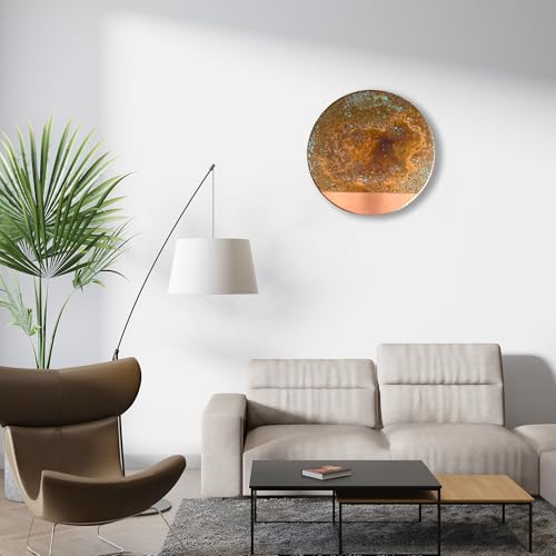 Handmade Wall Hanging Patina Art (Martian / 11"L x 11"W)