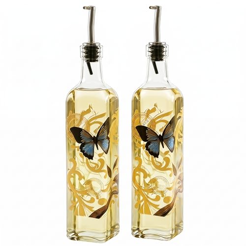 2 Pack Glass Olive Oil Dispenser (Butterfly)