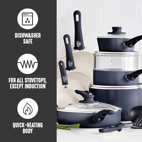 16 Piece Ceramic Nonstick Pots & Pans Cookware Set