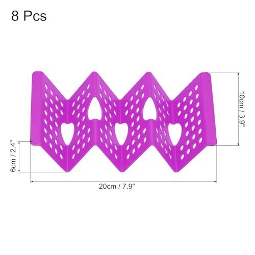 8 Pcs Taco Holder Stand Plastic Plates Hold Up to 3 Tacos (Purple)