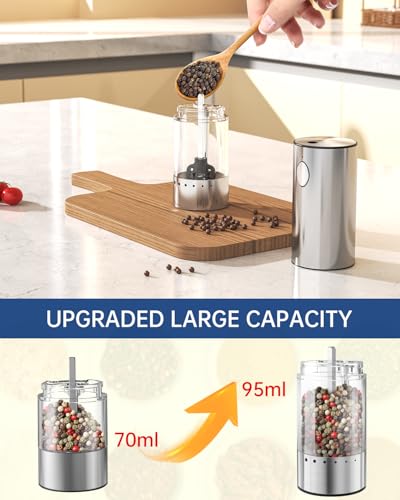 Stainless Steel Electric Pepper Grinder (Silver)