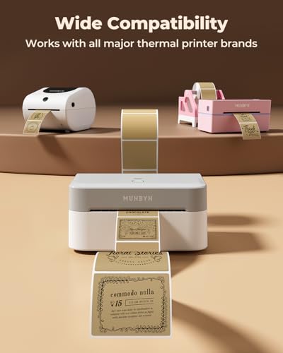 2x2 Thermal Labels (Brown / 2x2")