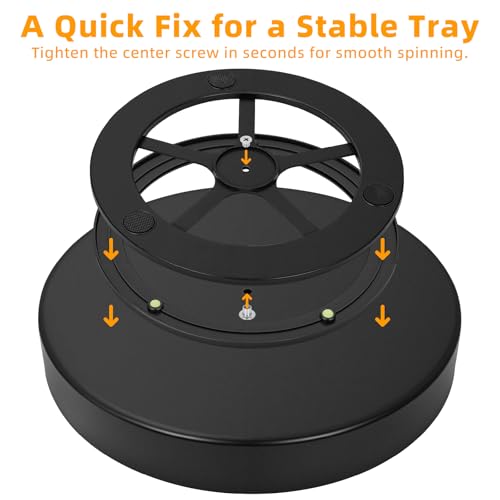 Metal Lazy Susan Organizer (12'' Black-1 Tier)