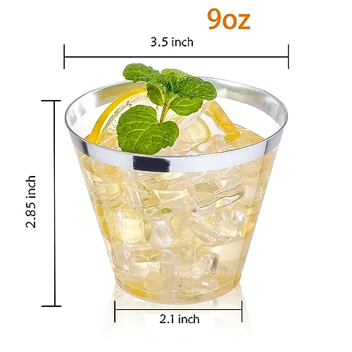 200PCS Silver Plastic Cups (9-Silver-200)