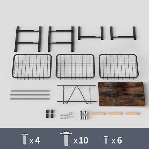 4 Layer Fruit Basket Kitchen Food Organizer and Rack (Black 4-layer Rack)