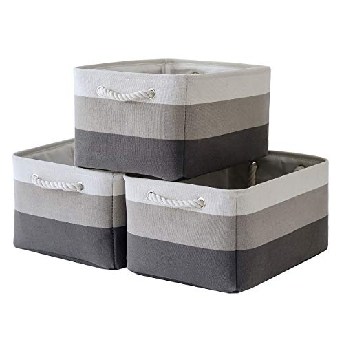 Large Storage Baskets for Shelves (Gray Gradient / Large (Pack of 3))