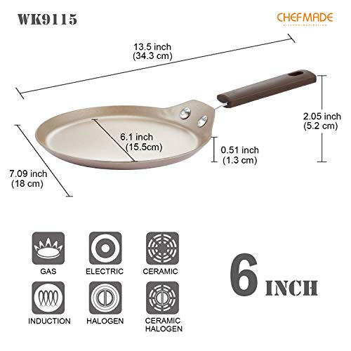 Mini Crepe Pan with Bamboo Spreader (6" Round)