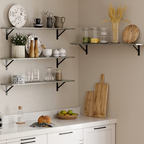 Long Wall Shelves (Grey Wash / 39.4 Inch)