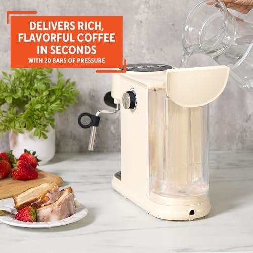 1 or 2 Cup Electric Slimbrew Espresso Cappuccino Coffee Maker (2 Cup / Almond)
