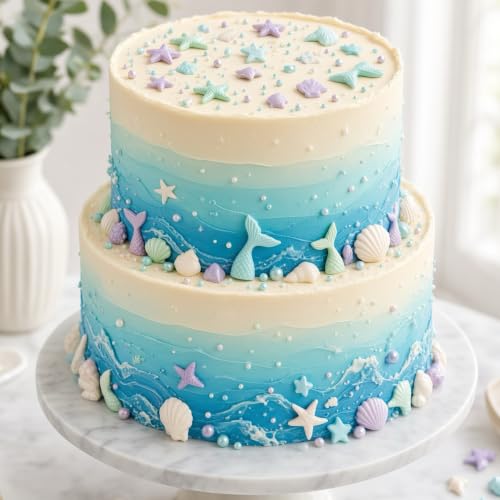 Ocean Sprinkles Candy Mix Size Edible Pearls Cake Decorations Cupcake Toppers Cookie Decorating Perfect for Wedding Party Valentine Halloween Christmas Supplies 4.58OZ (4.58 Ounce)