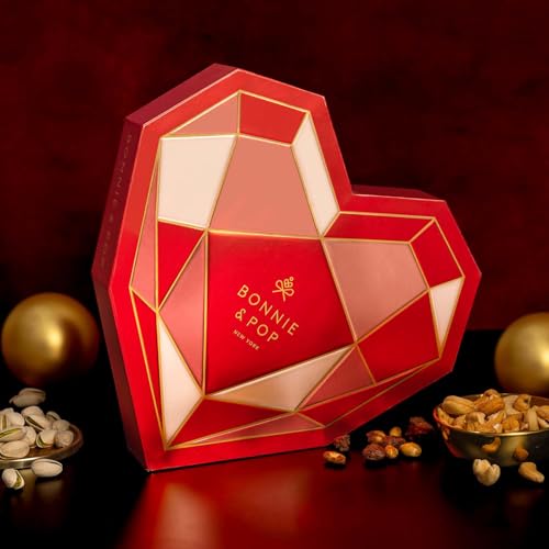 Gift Basket Heart Box with Gourmet Nut Assortment (Heart)