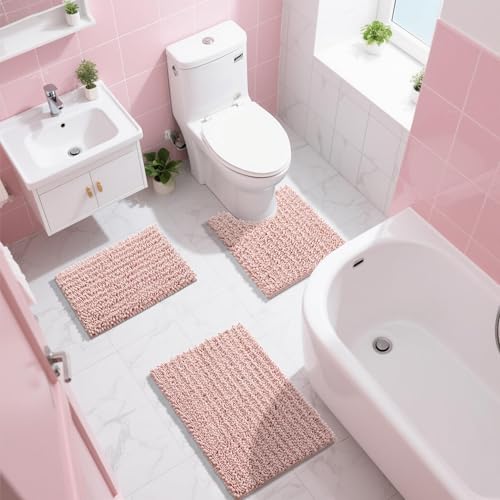 Bathroom Rugs Non Slip Washable 32x20 Inch