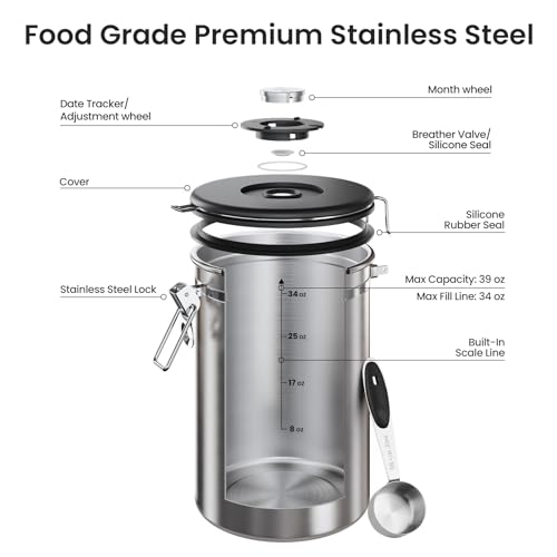Coffee Canister (Iced Silver / 39 oz)