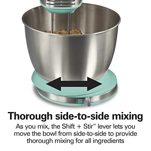 Classic Electric 4 Qt Stand Mixer & Hand Mixer With 6 Speeds (Aqua Blue / 290 Watts Peak Power)