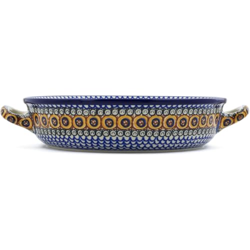 Round Baker with Handles 10 (Autumn Chrysanthemums)