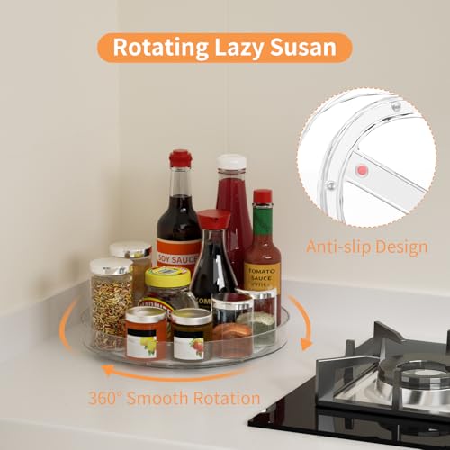2 Pack Lazy Susan Turntable Organizer (9+10inch - 2 Pack)