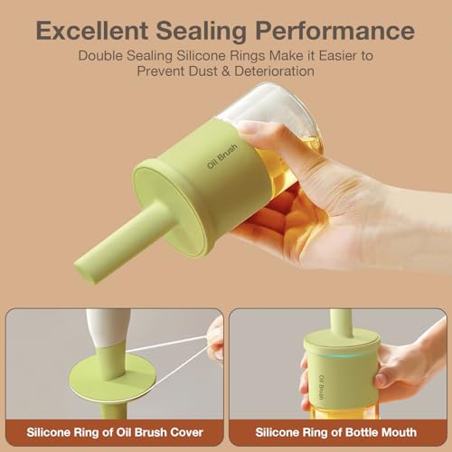 Oil Dispenser with Brush for Kitchen (03_Green)