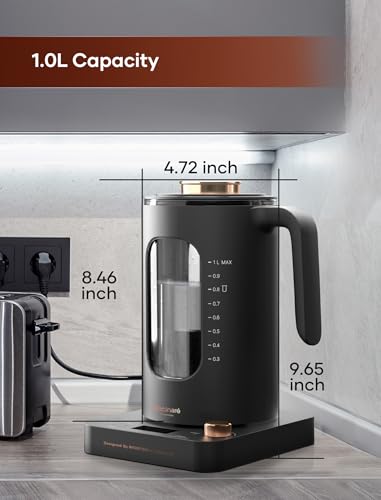 Electric Tea Kettle with Infuser (Dark Gray)