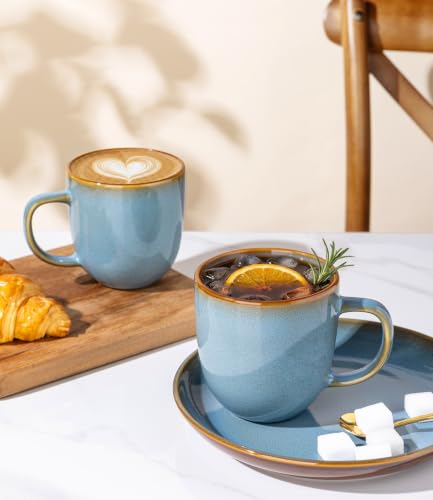 Ceramic Coffee Mugs Set of 6 (Ocean Blue / set of 6)