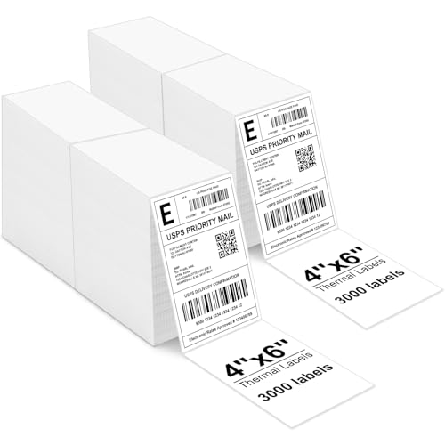 Bulk 4x6 Thermal Labels (4" x 6" - 6000 Labels)
