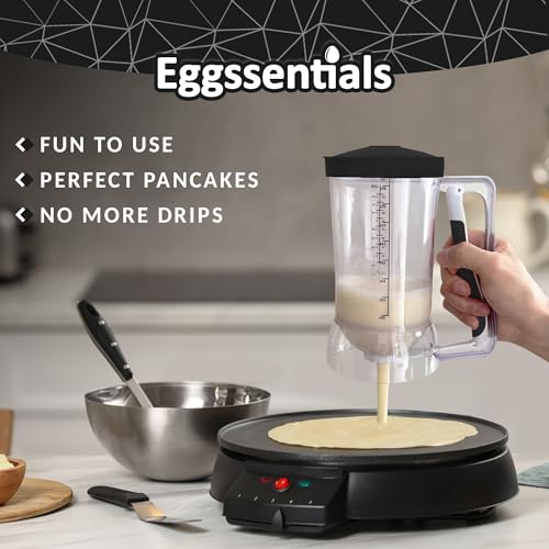 Pancake Batter Dispenser (Black Midnight / 4 Cup Capacity)