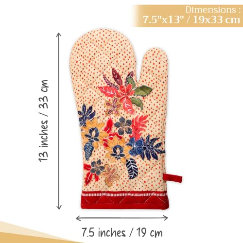 Maison d'Hermine Oven Gloves 100% Cotton Oven Mitt (064 - Kalahari / 7.5" x 13" (Oven Mitt))