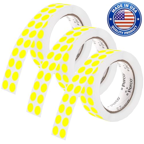 Neon Yellow Perforated Round Circle Dot Sticker 1 (Neon Yellow / 0.5 Inch)