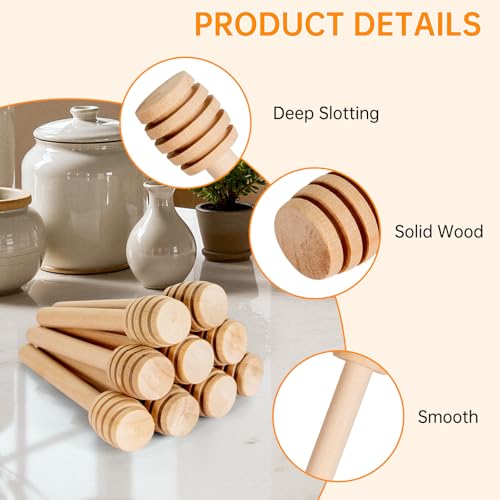 100Pcs 3 inch Honey Dipper Sticks (100PCS 3 Inch)