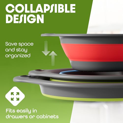 Collapsible Colanders with Self (Multicolor)
