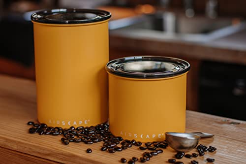 Airscape Stainless Steel Coffee Canister (Matte Yellow / Small)