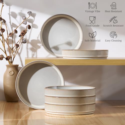 Pasta Bowls Set of 6 (Creamy Beige)