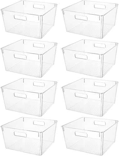 Clear Extra Large Plastic Storage Bins (12.6 X 12.6 X 7)