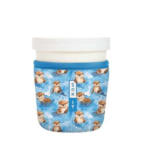 IceCreamSok Insulated Neoprene Cover (Otterly Adorable / Fits Tapered Pints)