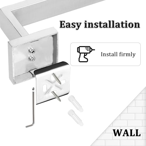 Towel Bar Towel Racks for Bathroom Wall Mount 24 Inch (Single 24 Inch / Brushed Nickel)