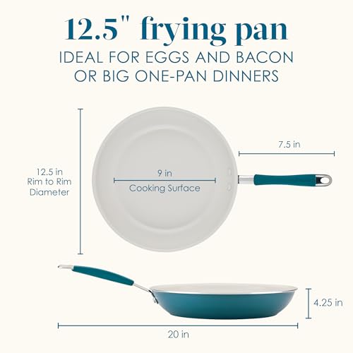 Cucina Ceramic Nonstick Frying Pan (Skillet (12.5") / Marine Blue)