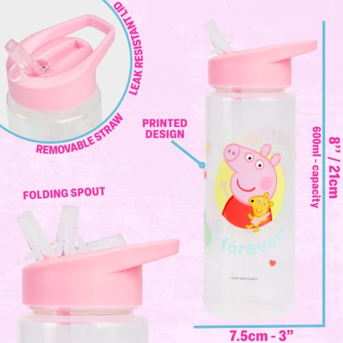 Peppa Pig Girls Lunch Box 3Pc Set (Pink Peppa Pig)