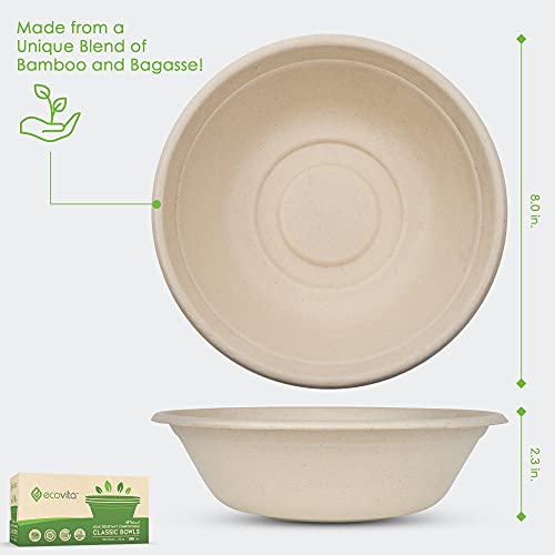 100% Compostable Paper Bowls [32 oz.]