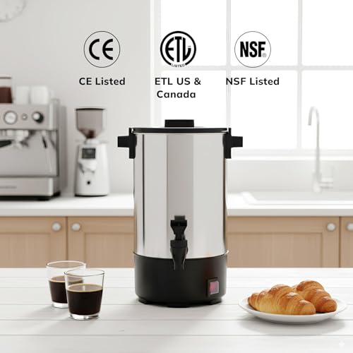 Commercial Grade Stainless Steel Percolate Coffee Maker (6L Metallic)