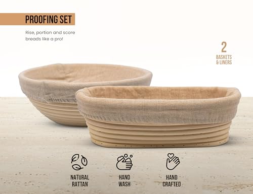 Banneton Bread Proofing Baskets (Oval & Round Baskets)